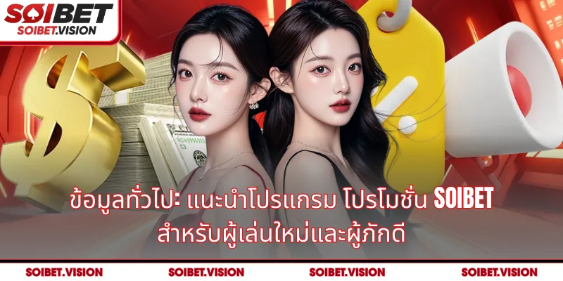 ข้อมูลทั่วไป: แนะนำโปรแกรม โปรโมชั่น SOIBET สำหรับผู้เล่นใหม่และผู้ภักดี