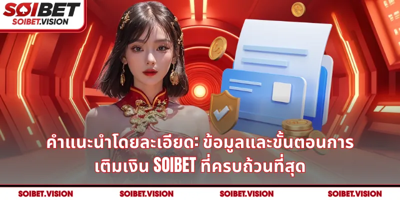 คำแนะนำโดยละเอียด: ข้อมูลและขั้นตอนการ เติมเงิน SOIBET ที่ครบถ้วนที่สุด