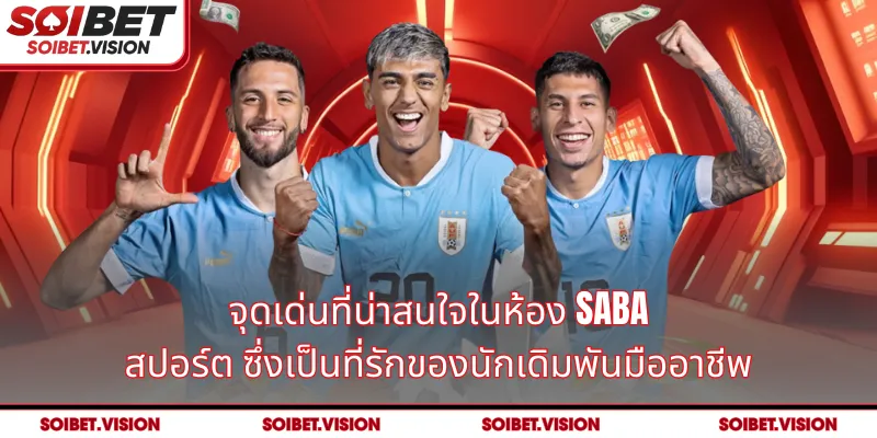 จุดเด่นที่น่าสนใจในห้อง SABA สปอร์ต ซึ่งเป็นที่รักของนักเดิมพันมืออาชีพ