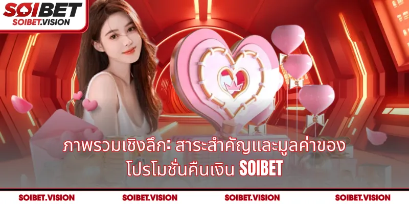ภาพรวมเชิงลึก: สาระสำคัญและมูลค่าของ โปรโมชั่นคืนเงิน SOIBET