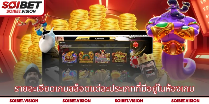 รายละเอียดเกมสล็อตแต่ละประเภทที่มีอยู่ในห้องเกม