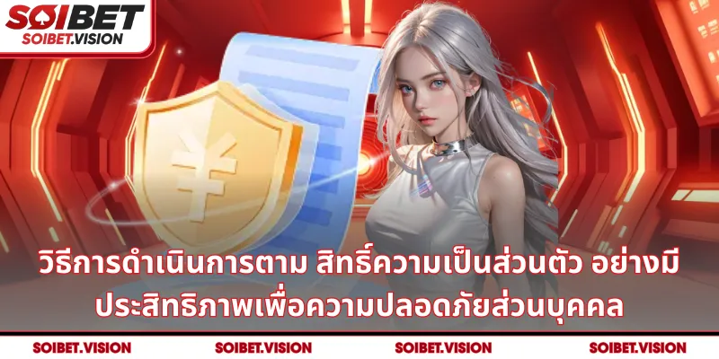 วิธีการดำเนินการตาม สิทธิ์ความเป็นส่วนตัว อย่างมีประสิทธิภาพเพื่อความปลอดภัยส่วนบุคคล