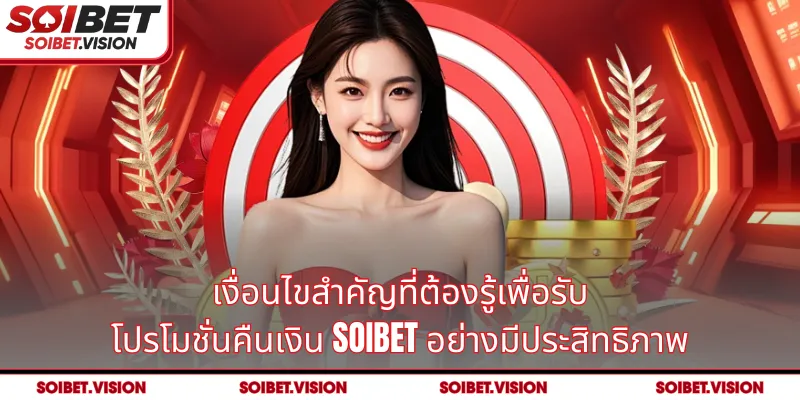 เงื่อนไขสำคัญที่ต้องรู้เพื่อรับ โปรโมชั่นคืนเงิน SOIBET อย่างมีประสิทธิภาพ